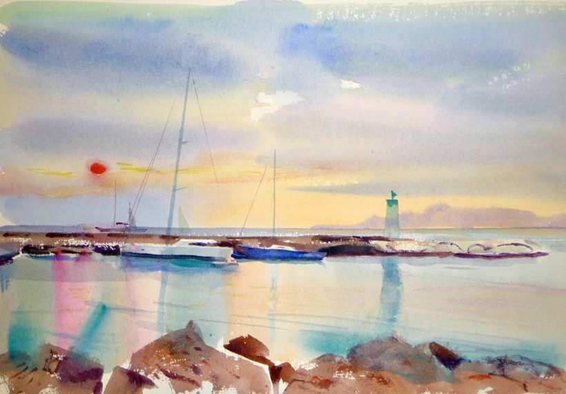 Aquarelle à Hyères