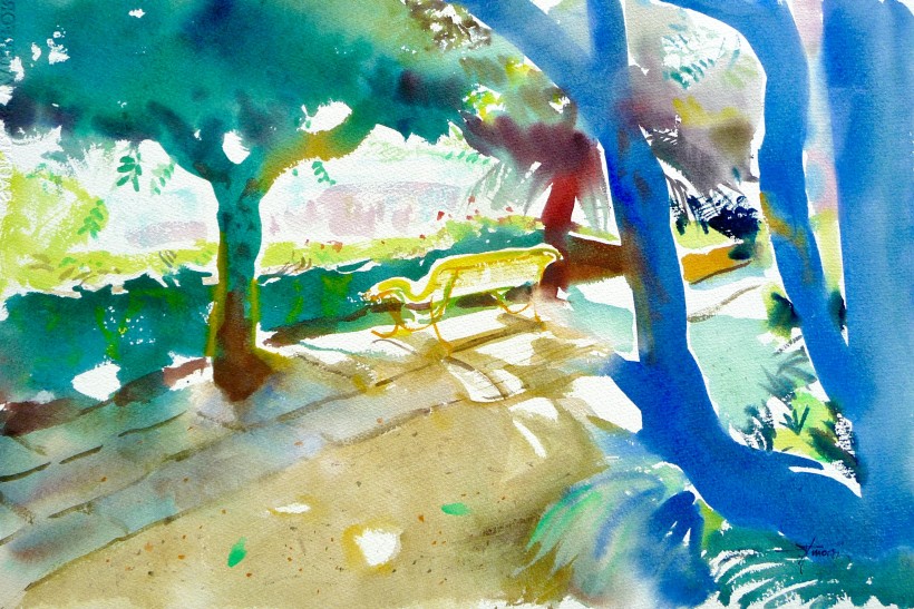 Aquarelle à Hyères