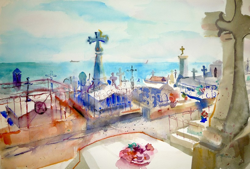 Aquarelle à Sète