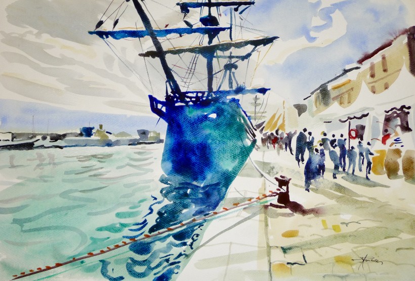 aquarelle à Sète