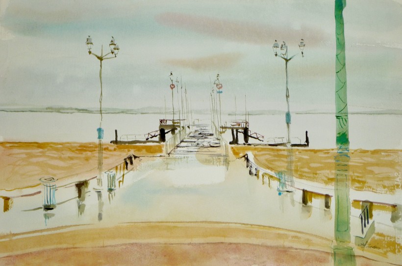 aquarelle à Arcachon