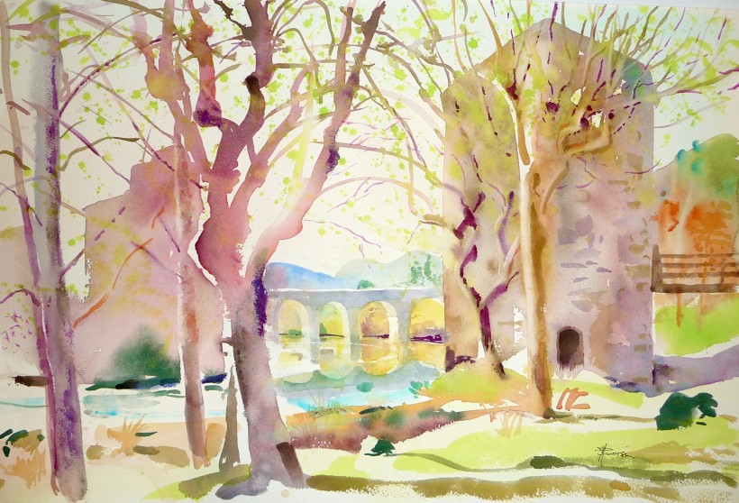 Aquarelle en Languedoc