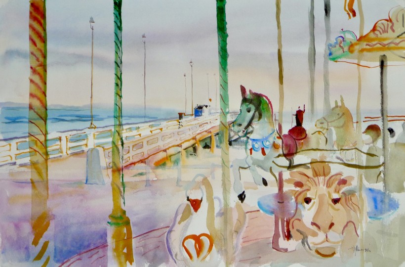 aquarelle à Arcachon